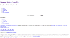 Desktop Screenshot of becausebabiesgrowup.com